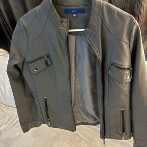 Apt. 9 Charcoal Leather Jacket
